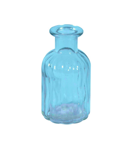 Vintage ribbed glass bud vase - vintage,