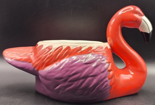 Large pink flamingo ceramic - flamingo,