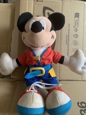 Mattel Mickey Mouse Learn to Dress Soft Plush Toy Doll Buckle, Zip, Tie