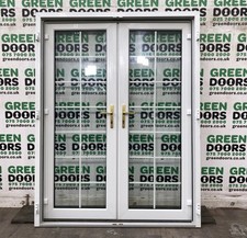 HERITAGE UPVC FRENCH DOORS EXTERNAL EXTERIOR DOUBLE GLAZED GEORGIAN BARS USED