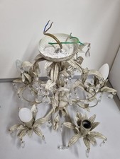 Laura Ashley Lavenham  5 Arm Chandelier Off White