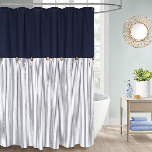 Shower curtain 72x78 navy - curtain, in