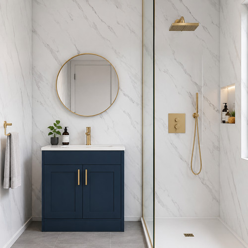 Carrara marble gloss pvc - carrara,