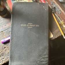 Rules for Proof 1954 (UK Gunmaker's Co. & Birmingham Proof House) Original 