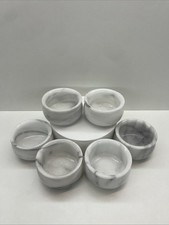 6x Marble Butter Pots -