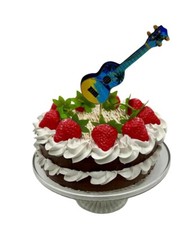 Hawaiian Ukulele Cake Topper - Ukulele Cake Decoration - MI16-CD