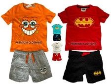 EX STORE Boys Christmas SpongeBob Pyjamas Shorty Pjs Nightwear Sleepwear set