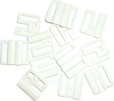 WHITE BIKINI CLIPS, PLASTIC