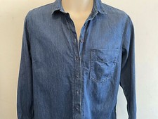 Topshop Moto Blue Long Sleeve Jeans Cotton Dress Size UK 10