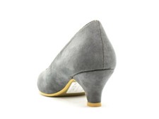 WOMENS LADIES LOW KITTEN HEEL WORK COURT EVENING DRESS GIRLS SHOES PUMPS 3-12