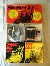 Vintage Now Call-9 Motorcycle Throat Mic Set in Box 