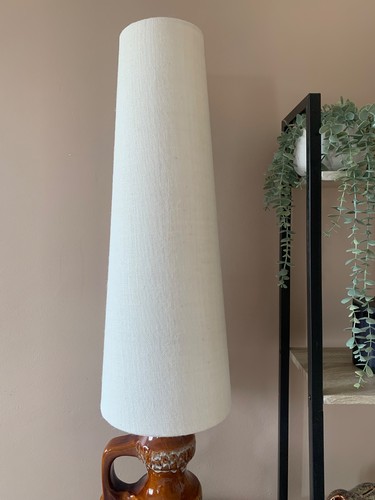 Large conical ivory lampshade - conical,