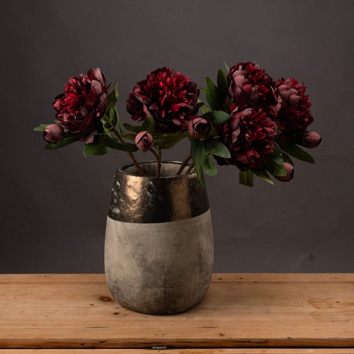 Burgundy peony rose artificial - burgundy,
