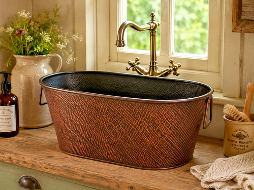 Burnished copper effect steel - burnished,