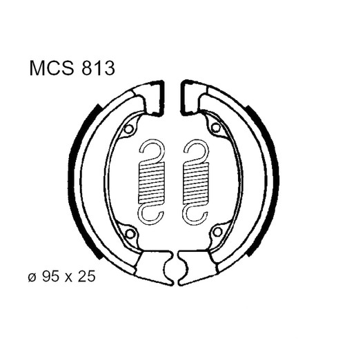 Brake shoes rear - shoes, springs