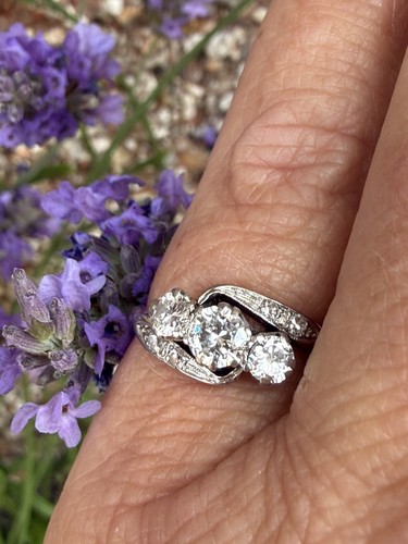 Vintage 18ct gold platinum old - 18ct,