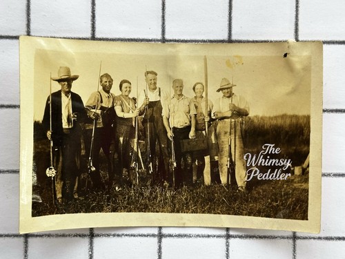 Antique fishing group - antique,