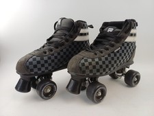 ROOKIE MAGIC Rollerskates CHECKER Size 6 Quad Skates Retro Disco Skates