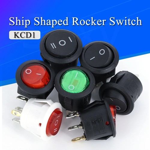 Off round rocker switch - round,