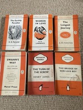 6 Vintage Orange Stripe PB Books Penguin 1946 to 1967 please read description . 