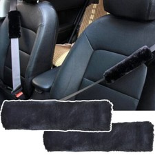 2x Car Seat Belt Cover Fluffy