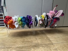 Big Bundle Of 34 Hairbands And 2 Acrylic Hair band Stands