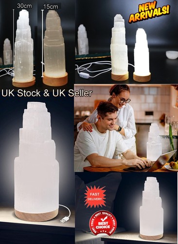 Selenite crystal lamp - lamp,