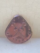 Genuine 1964 South Arabia 5 Fils Coin Pick Plectrum guitar Birthday gift 