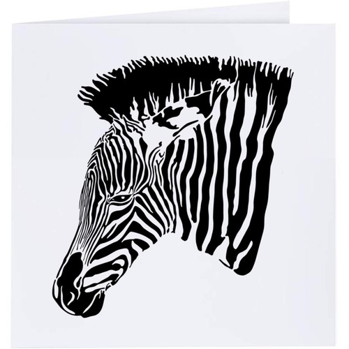 Zebra head greeting cards - head',