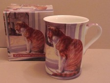 Gorgeous Cat at Window Ginger Cat bone china Mug, boxed, NEW