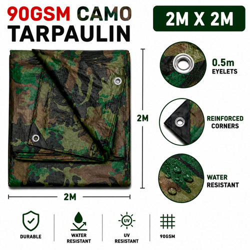 Camouflage tarpaulin 2m - camouflage, x