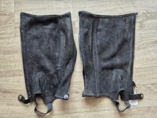 TredStep Suede Half Chaps - Black - Childrens RRP £75