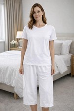 LADIES PYJAMA SLEEP SHORTS 3/4