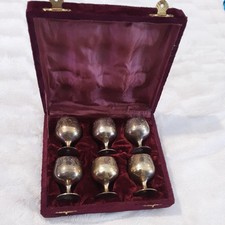 Set Of Six Small Vintage Brass