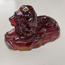 Fenton Lion Glowing Red