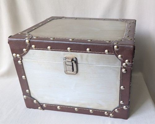 Vintage small metal wood faux - vintage,