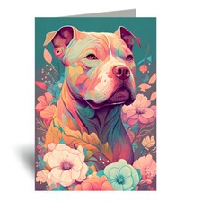 Staffordshire Bull Terrier birthday card Staffy Love greeting card pet dog Staff