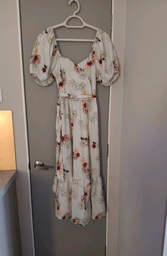 Boohoo cream floral tiered - cream,