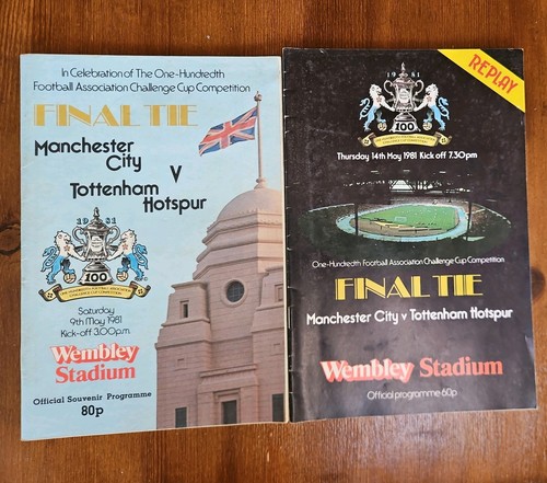 Cup final 1981 programmes - fa,