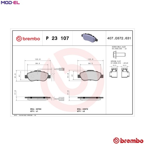 Brake pad set disc - pad,