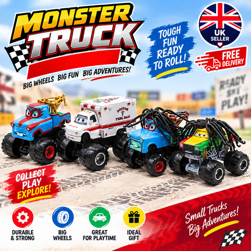 Monster truck toy set rescue - truck,
