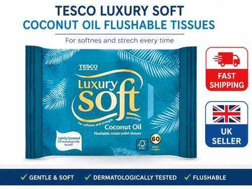 Tesco flushable moist - 5x,