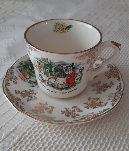 Welsh cup and saucer - cup,