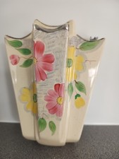 Vintage RARE Arthur Wood Floral / Flower Large Art Deco Single Wall Pocket Vase