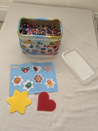 Hama bead set used heart - set,