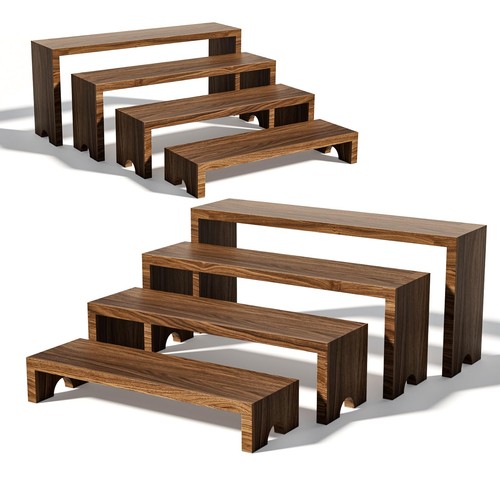 Dirxvmc large wooden - wooden, tiered