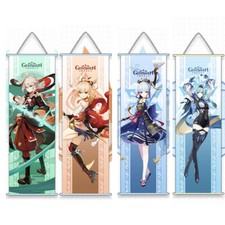 Hanging Scroll Painting Genshin Impact Cartoon Anime Decor For Birthday Art Room