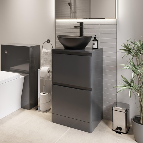 Grey gloss freestanding - grey,