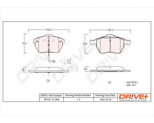 Brake pads front axle - brake,