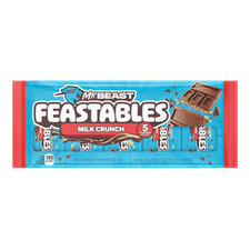 Feastables MrBeast Milk Chocolate Crunch Bar, 1.24 oz (35g), 5 Count